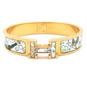 Hermes Bangle Click Gold Light Blue Multi X Light X Multi